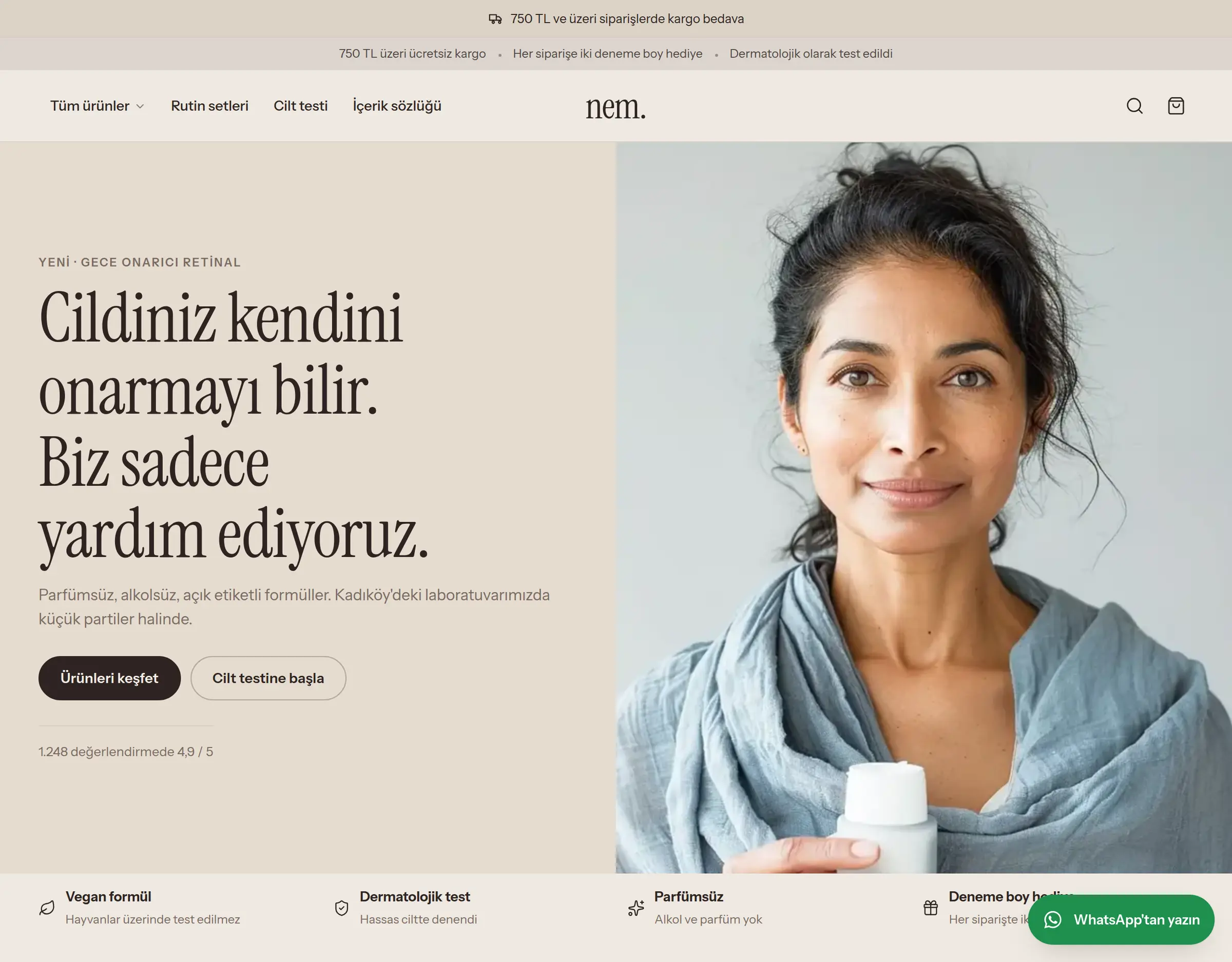 İpek teması, ana sayfa
